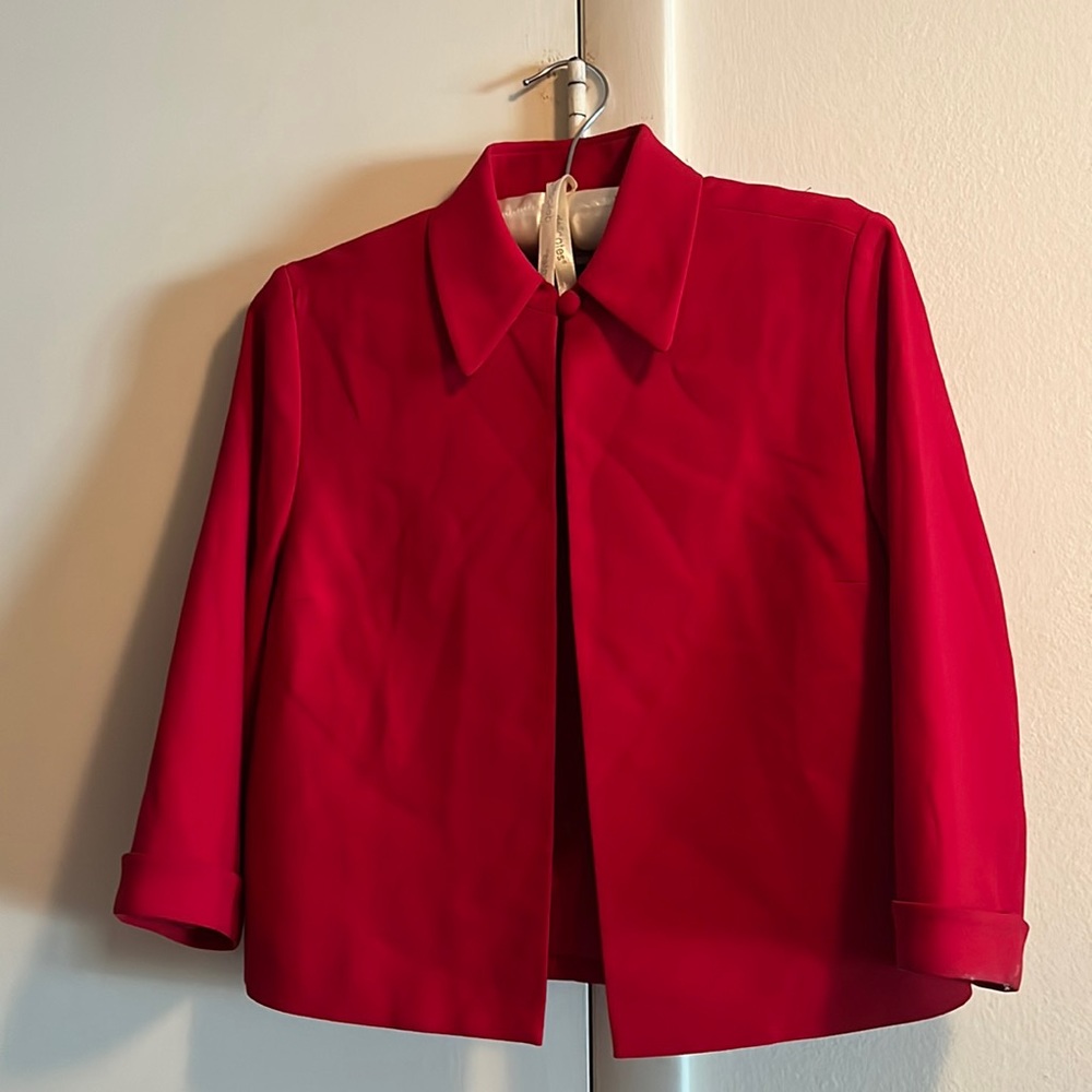 Kasper A.S.L. Petite red jacket.
